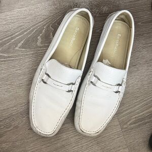 BaccoBucci Beckett White Leather Loafers 10